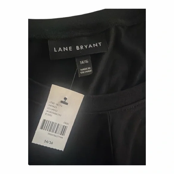 Lane Bryant Classic Black Tie-Waist Women’s Dress Size 14/16 - Picture 6 of 7